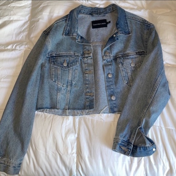 Calvin Klein Jeans Jackets & Blazers - Calvin Klein Jeans Light Blue Cropped Jacket